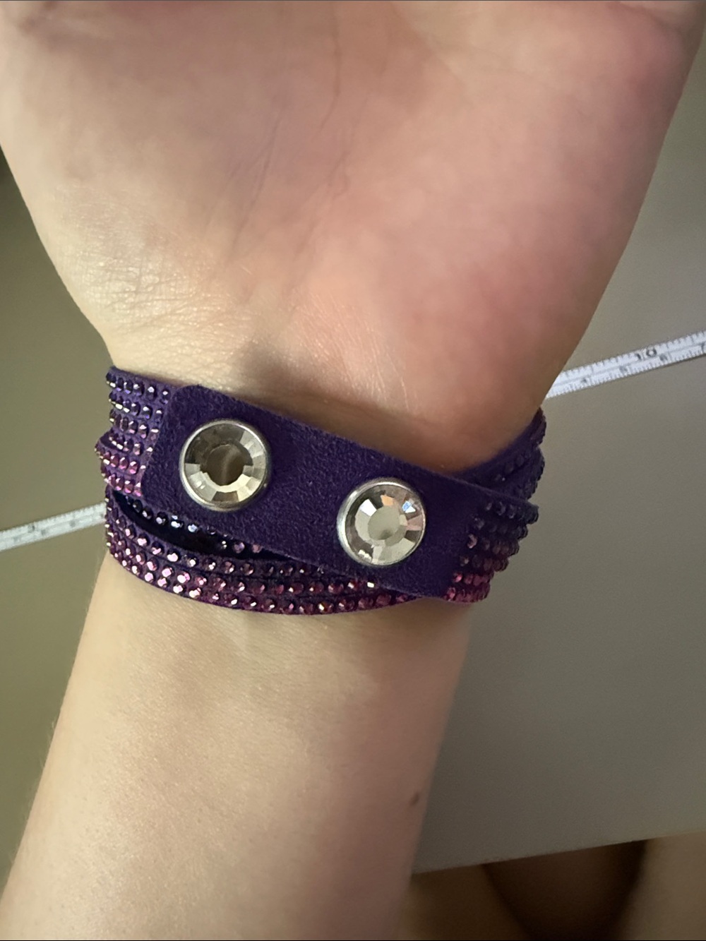 Swarovski Purple Crystal Multi‑Wrap Bracelet - Picture 2 of 7